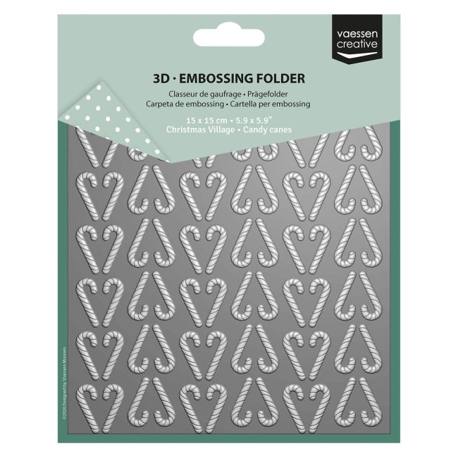 Vaessen Creative 3D Classeur de Gaufrage Sucre d'Orge 15x15cm 3625-0601 vue 1