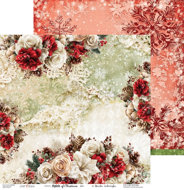 Papier scrapbooking Spirit of Christmas 30,5x30,5 cm Craft o Clock - planche 4