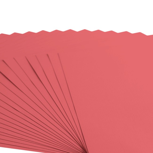 Gros plan sur le grain toilé du cardstock Florence 30x30 Rhubarb 027