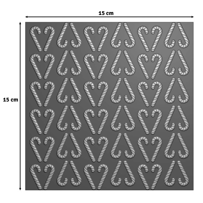 Vaessen Creative 3D Classeur de Gaufrage Sucre d'Orge 15x15cm 3625-0601 vue 3