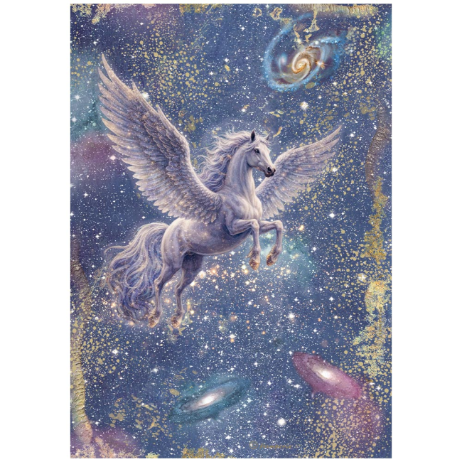Papier de riz A4 Cosmos Pegasus Stamperia