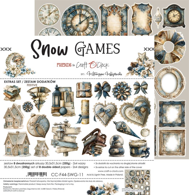 Découpes scrapbooking Snow Games Festive Craft o Clock - planche 5