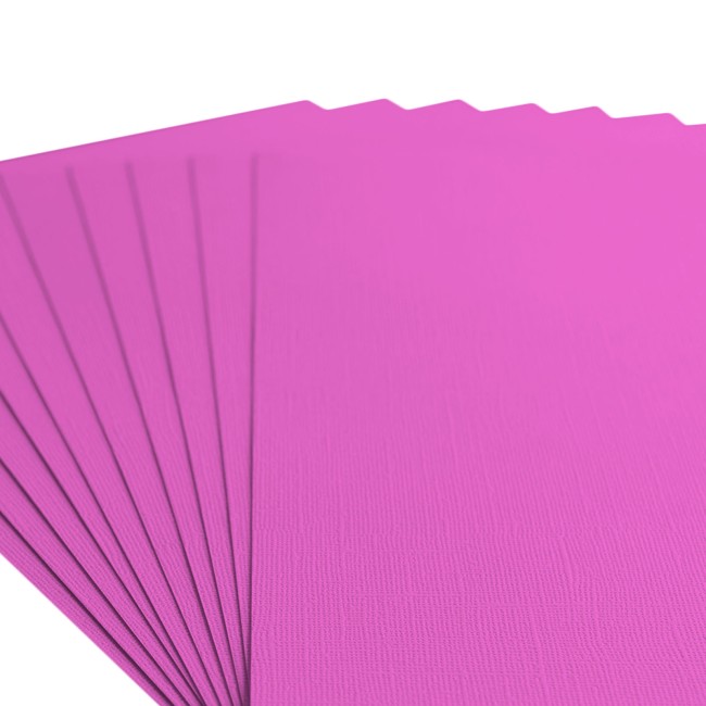 Gros plan sur le grain toilé du cardstock Florence A4 Fuchsia 037