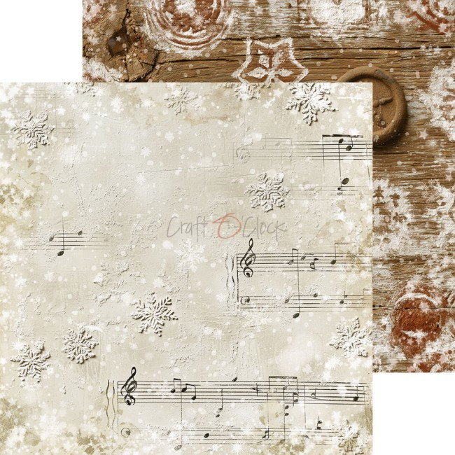 Papier scrapbooking Spirit of Christmas 20,3x20,3 cm assortiment Craft o Clock - planche 9