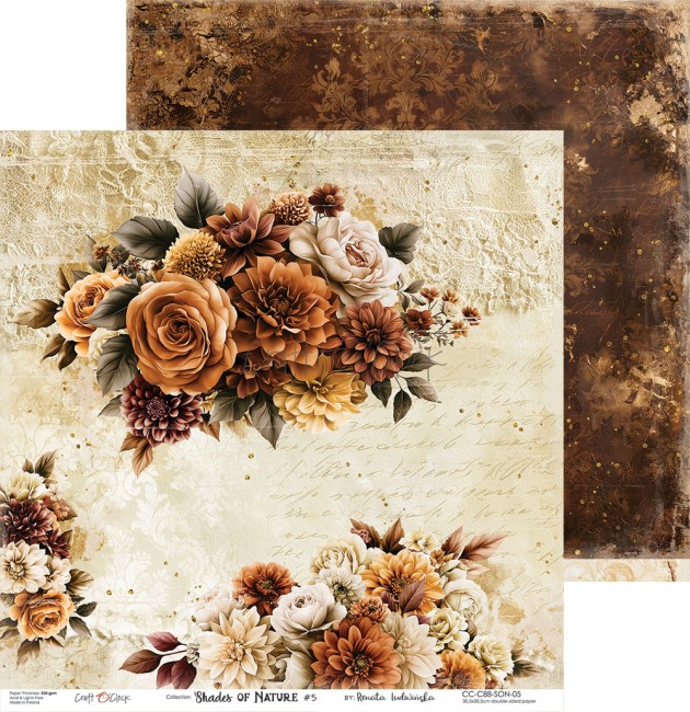 Papier scrapbooking Shades of Nature 30,5x30,5 cm Craft o Clock - planche 5