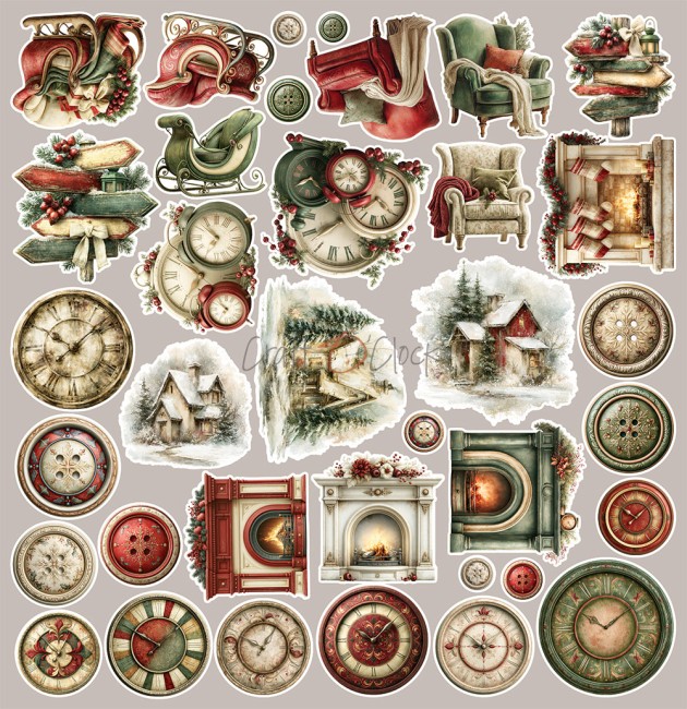 CC-C87-SCS-12_06 Découpes scrapbooking Spirit of Christmas Jolly Craft o Clock - planche 6