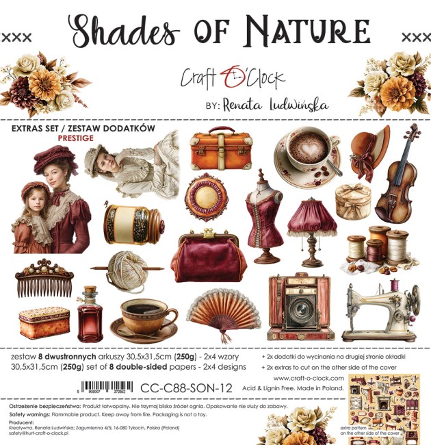 CC-C88-SON-13_06 Découpes scrapbooking Shades of Nature Mix Craft o Clock - planche 6