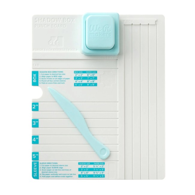 Planche Shadow Box Punch Board We R Makers avec perforatrice et plioir