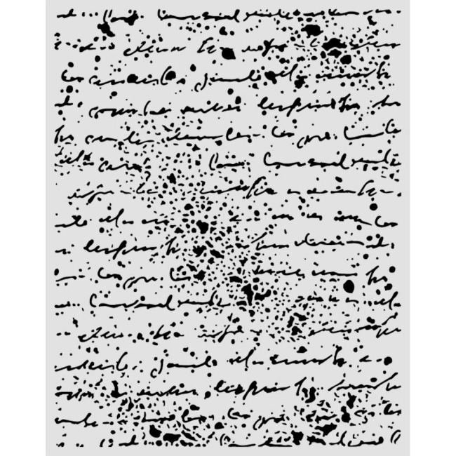 Pochoir épais cm. 20X25 Cosmos handwriting pattern Stamperia