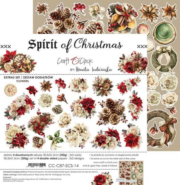 CC-C87-SCS-14_03 Découpes fleurs scrapbooking Spirit of Christmas Craft o Clock - planche 3