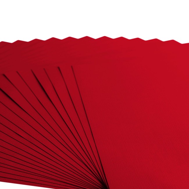 Gros plan sur le grain toilé du cardstock Florence 30x30 Poppy 030