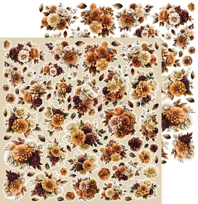 Découpes fleurs scrapbooking Shades of Nature Craft o Clock - planche 1