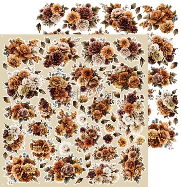 Découpes fleurs scrapbooking Shades of Nature Craft o Clock - planche 2