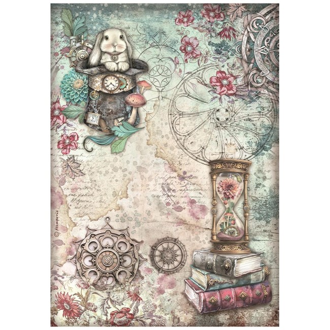 Papier De Riz A4 Stamperia - Motif Master Of Magic Lady - Steampunk Et élégance - Pour Découpage Et Art Créatif