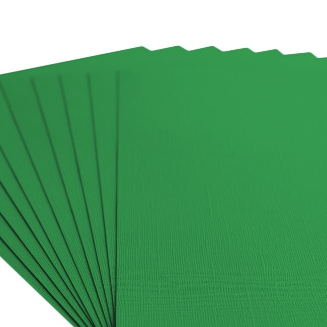 Gros plan sur le grain toilé du cardstock Florence A4 Holly 076