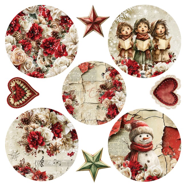 Papier scrapbooking Spirit of Christmas 20,3x20,3 cm Craft o Clock - planche 8