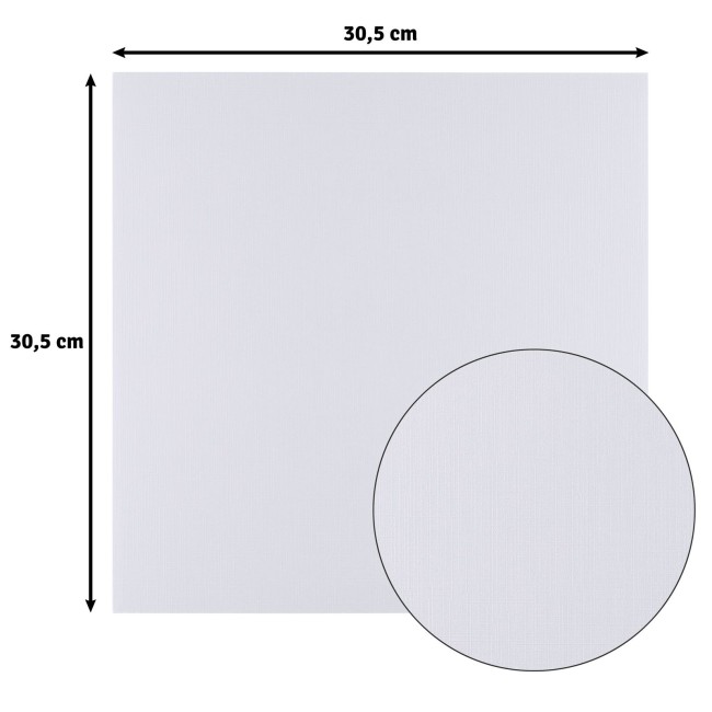 Florence Cardstock Lin texture 30,5x30,5cm Blanc 10 feuilles 2822-097 vue 2
