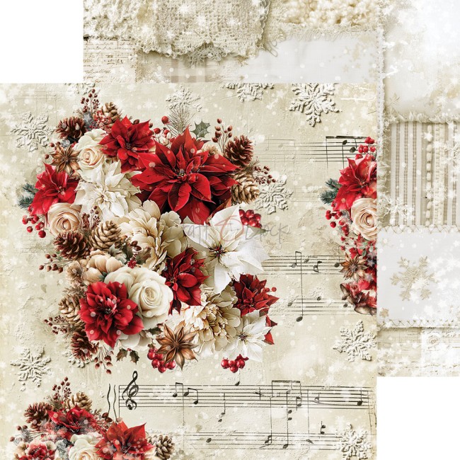 Papier scrapbooking Spirit of Christmas 20,3x20,3 cm assortiment Craft o Clock - planche 2