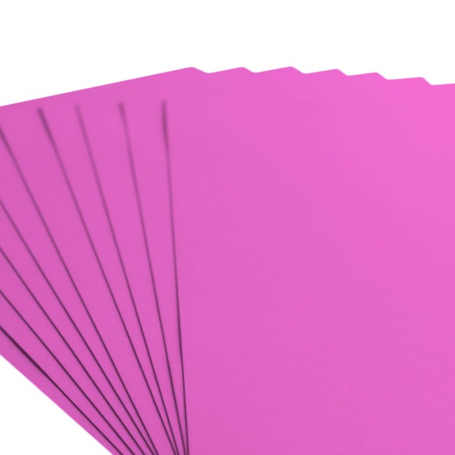 Florence • Cardstock lisse A4 Fuchsia 037 — les 10 feuilles Éventail de feuilles de cardstock lisse Florence A4 Fuchsia 037
