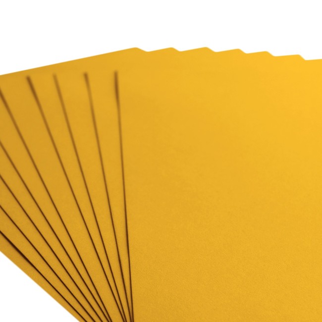 Florence • Cardstock lisse A4 Honey 006 — les 10 feuilles Éventail de feuilles de cardstock lisse Florence A4 Honey 006