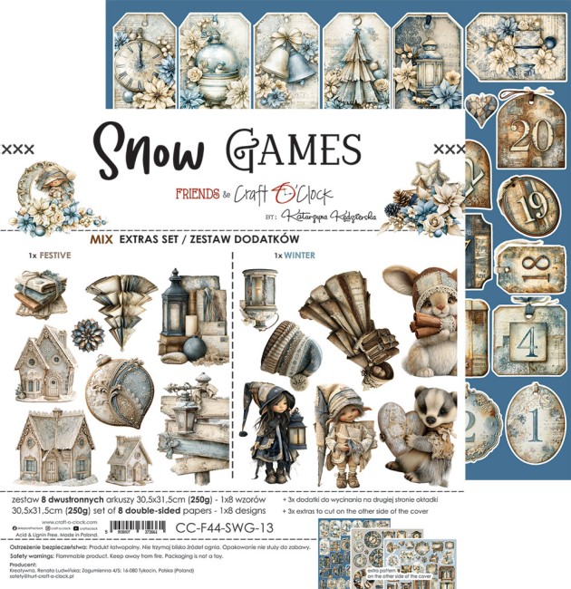 Découpes scrapbooking Snow Games Mix Craft o Clock - planche 11