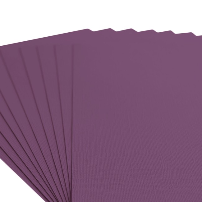 Gros plan sur le grain toilé du cardstock Florence A4 Clematis 040