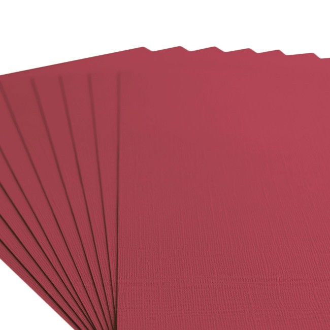 Gros plan sur le grain toilé du cardstock Florence A4 Blackberry 025