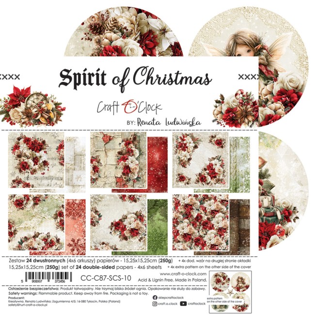 Papier scrapbooking Spirit of Christmas 15,2x15,2 cm Craft o Clock - planche 7