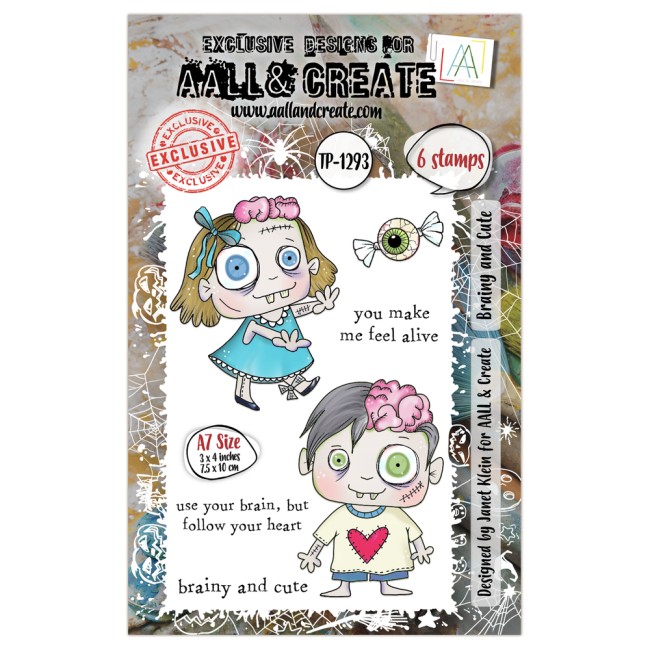 Tampon transparent A7 Aall and Create Witchlets & Weirdlings Brainy and Cute