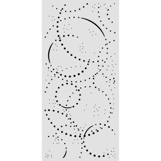 Pochoir épais cm. 12X25 Cosmos Ink orbits pattern Stamperia