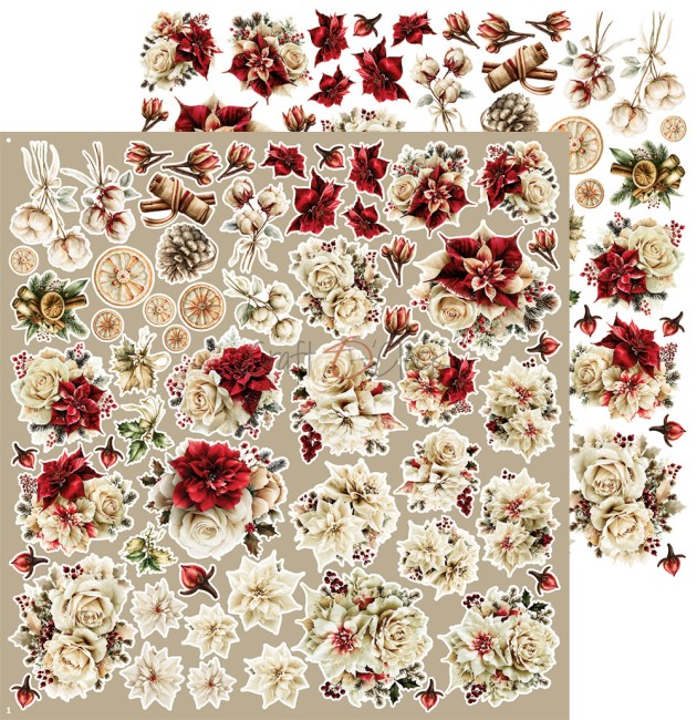 CC-C87-SCS-14_01 Découpes fleurs scrapbooking Spirit of Christmas Craft o Clock - planche 1