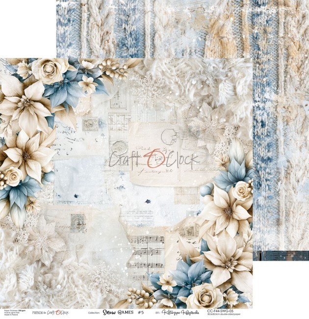 Papier scrapbooking Snow Games 30,5x30,5 cm Craft o Clock - planche 5