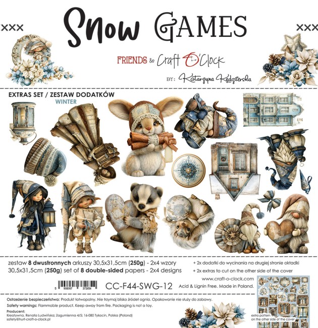 Découpes scrapbooking Snow Games Mix Craft o Clock - planche 6
