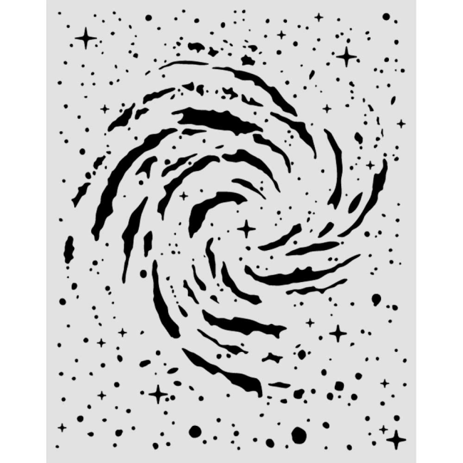 Pochoir épais cm. 20X25 Cosmos swirling nebula pattern Stamperia