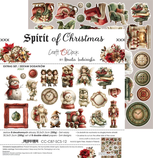 CC-C87-SCS-12_05 Découpes scrapbooking Spirit of Christmas Jolly Craft o Clock - planche 5