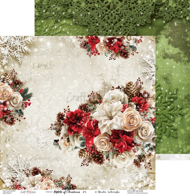 Papier scrapbooking Spirit of Christmas 30,5x30,5 cm Craft o Clock - planche 5