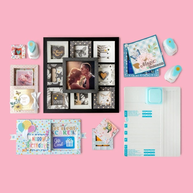 Créations possibles avec la planche Shadow Box Punch Board We R Makers