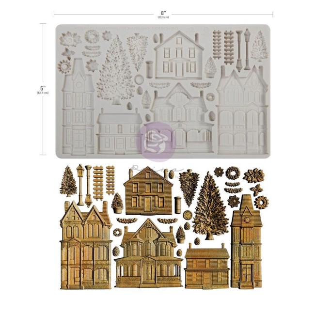 Moule silicone Finnabair Winter Town 12,7x20,3 cm