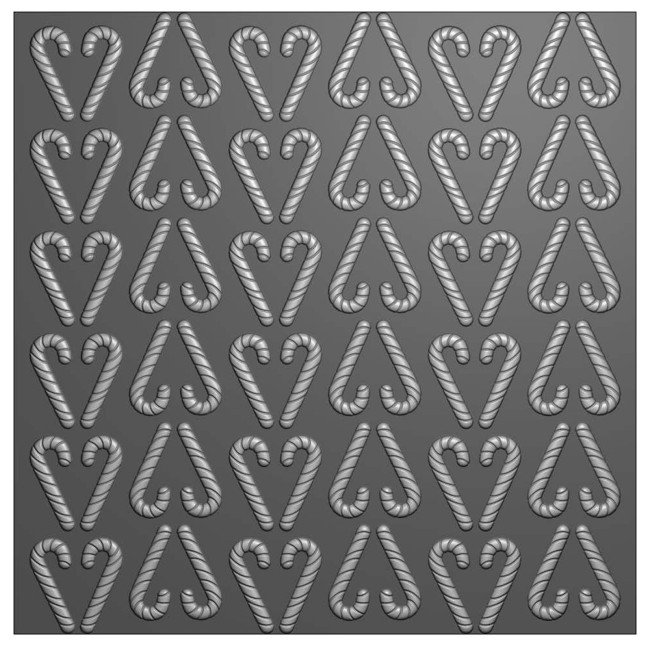 Vaessen Creative 3D Classeur de Gaufrage Sucre d'Orge 15x15cm 3625-0601 vue 2