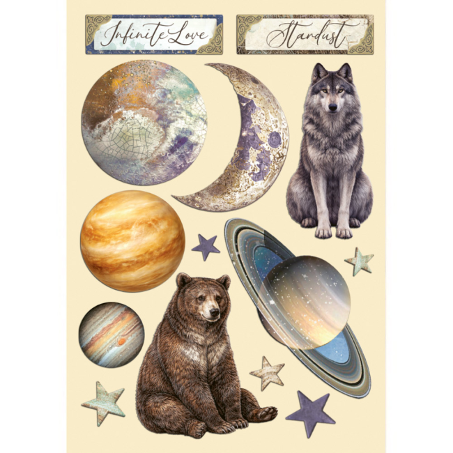 Colored Wooden Shapes A5 Cosmos Stamperia