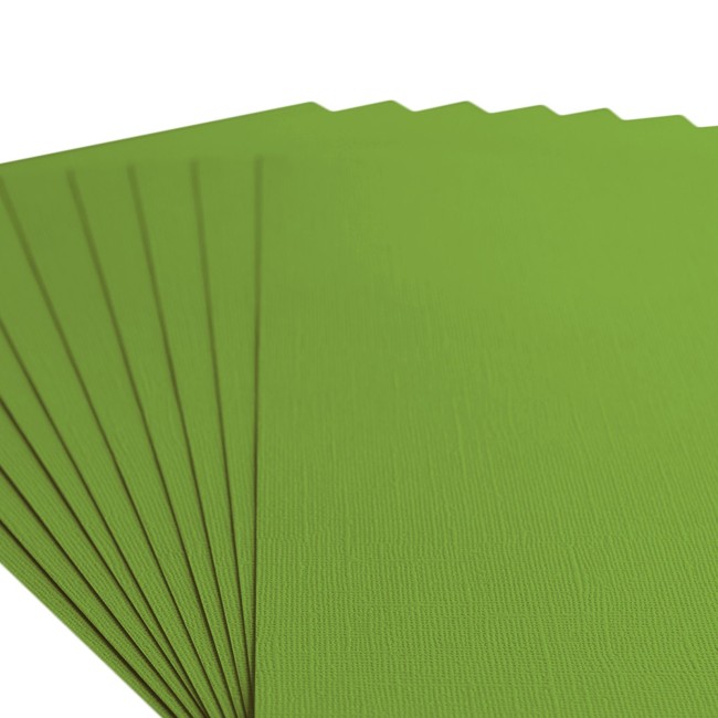 Gros plan sur le grain toilé du cardstock Florence A4 Frog 074