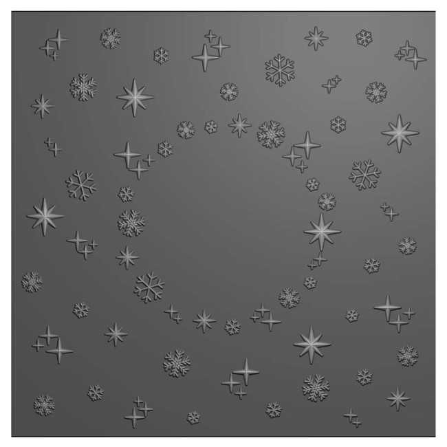Vaessen Creative 3D Classeur de Gaufrage Neige et Étoiles 15x15cm 3625-0604 vue 2