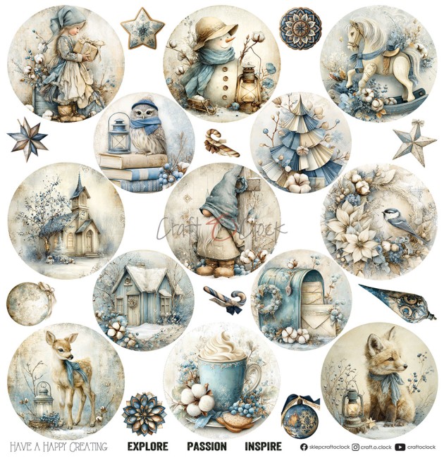 Papier scrapbooking Snow Games 30,5x30,5 cm Craft o Clock - planche 8