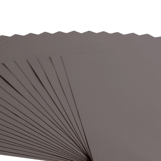 Gros plan sur le grain toilé du cardstock Florence 30x30 Concrete 087