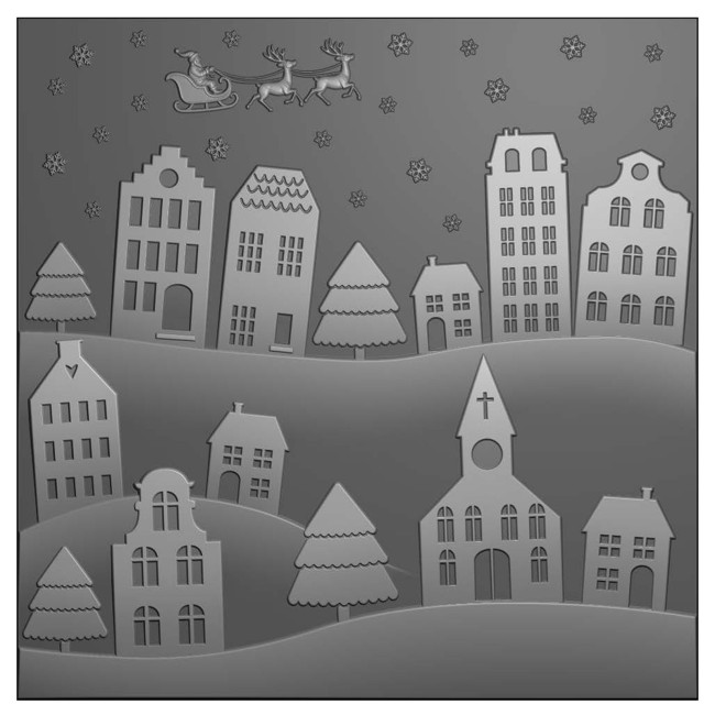 Vaessen Creative 3D Classeur de Gaufrage Paysage Enneigé 15x15cm 3625-0605 vue 2