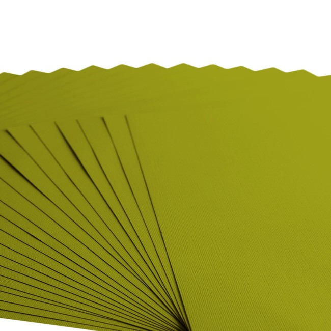 Gros plan sur le grain toilé du cardstock Florence 30x30 Fern 072