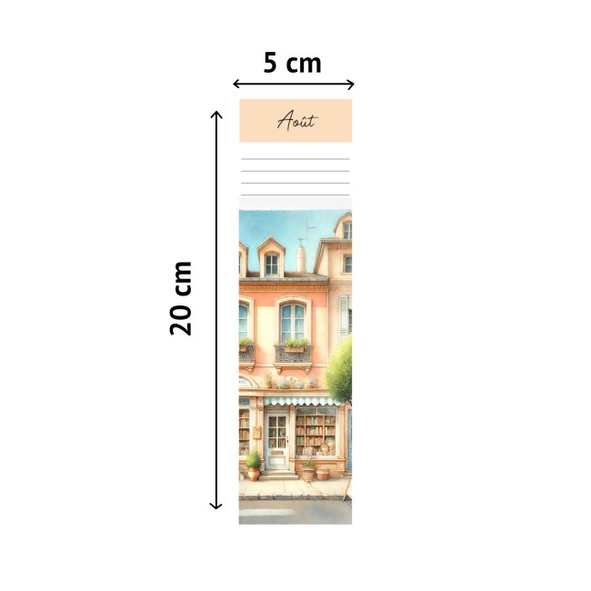 Marque-pages à personnaliser - Lot de 12 - 1 par mois - Motif Libraire papier aquarelle - EPE Marque-pages à personnaliser - Lot de 12 - 1 par mois - Motif Libraire papier aquarelle - EPE