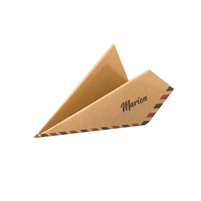 Marque-Places origami Avion - Mariage ou anniversaire thème Voyage, destination - EP4