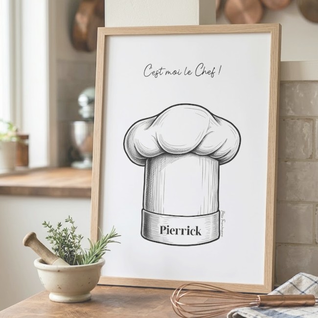 Affiche Cuisine Personnalisée - Toque de cuisinier| Mlle Framboisine - EP1 Affiche Cuisine Personnalisée - Toque de cuisinier| Mlle Framboisine - EP1