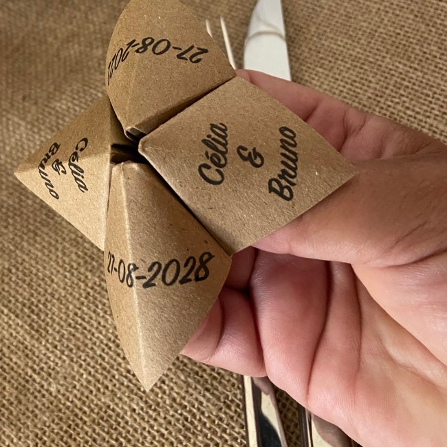 Menu individuel Cocotte Origami – Thème Champêtre & Ludique – Papier Kraft Naturel - EPB